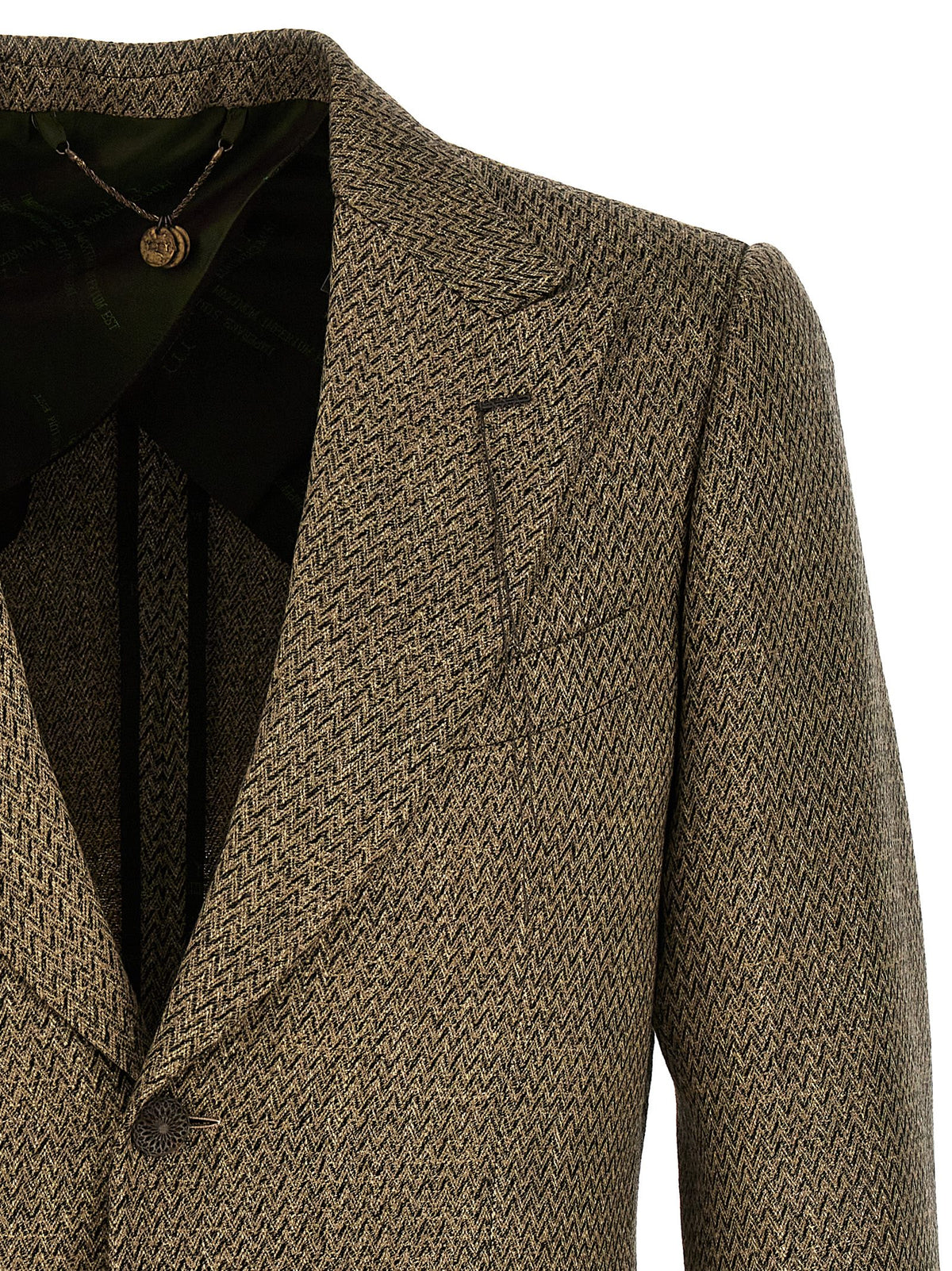 MAURIZIO MIRI Keanu Beige Alpaca Leather Blazer