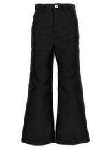 Giambattista Valli Black Silk Blend Flared Pants for Women
