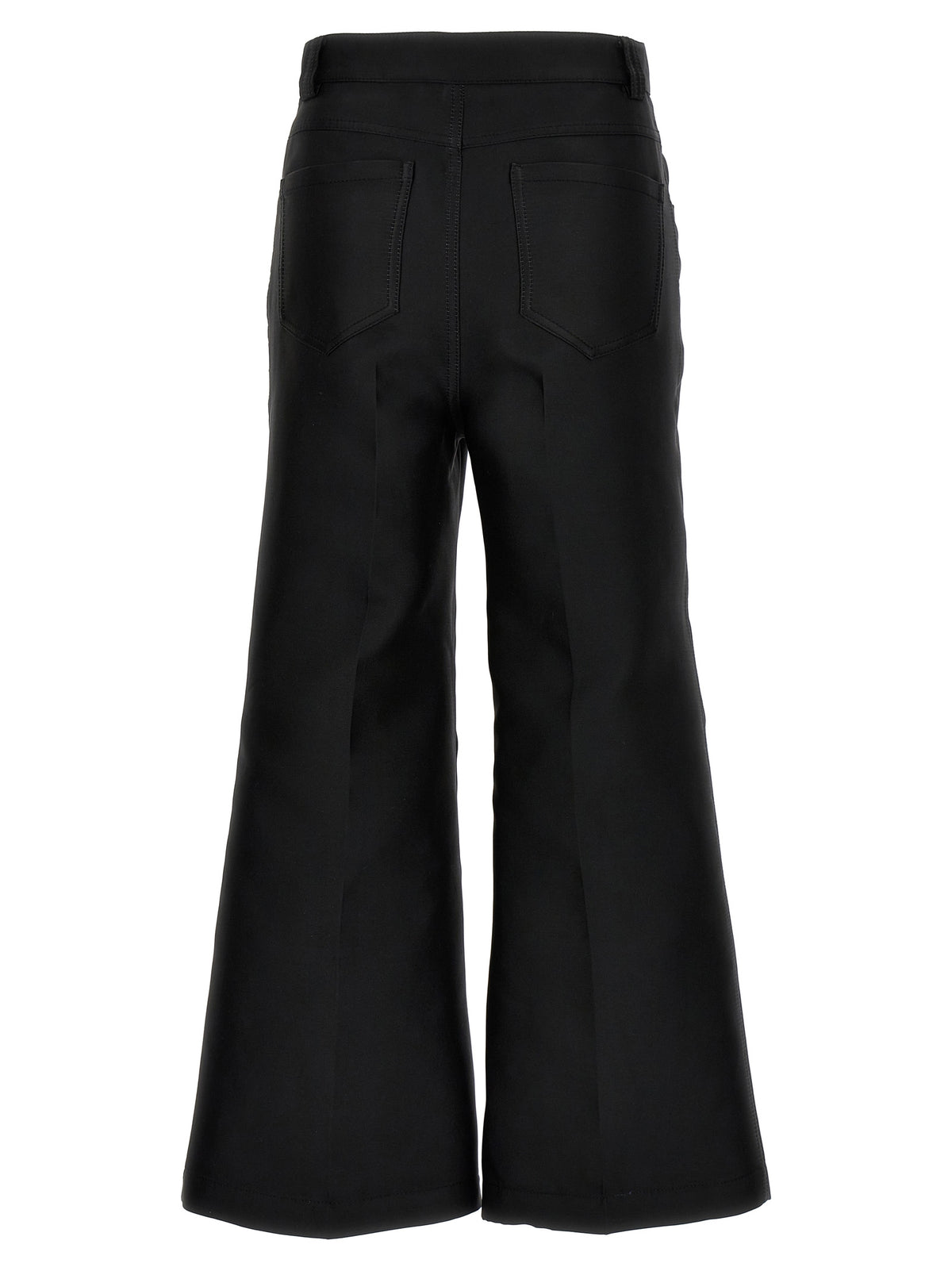 Giambattista Valli Black Silk Blend Flared Pants for Women