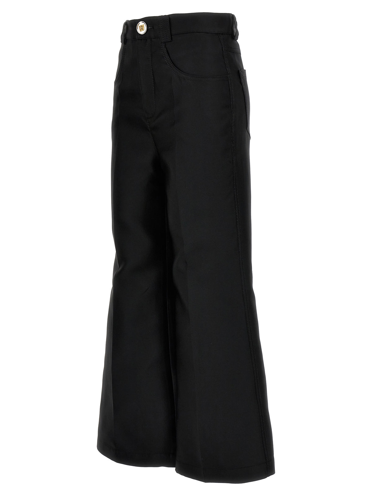 Giambattista Valli Black Silk Blend Flared Pants for Women