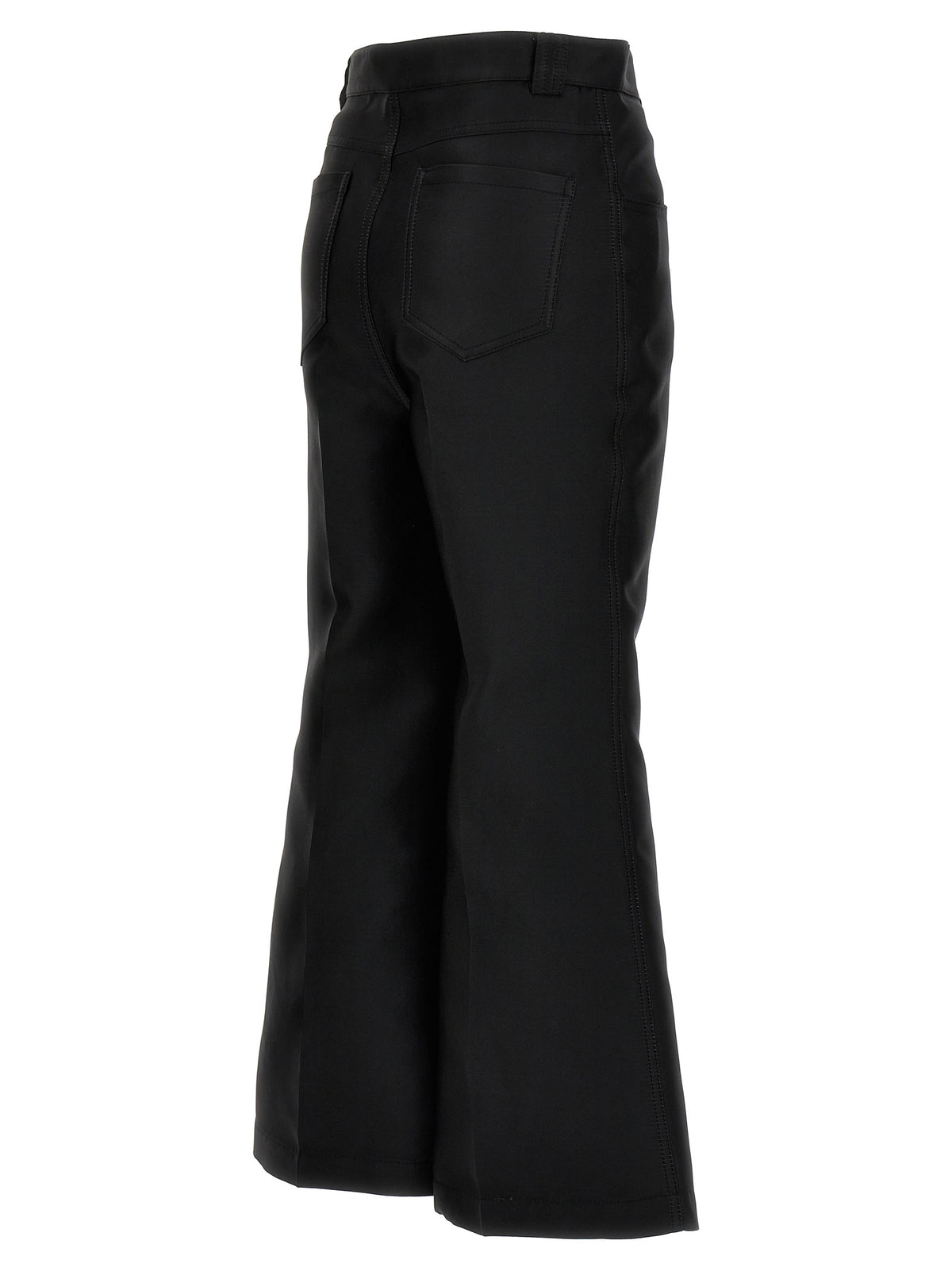 Giambattista Valli Black Silk Blend Flared Pants for Women