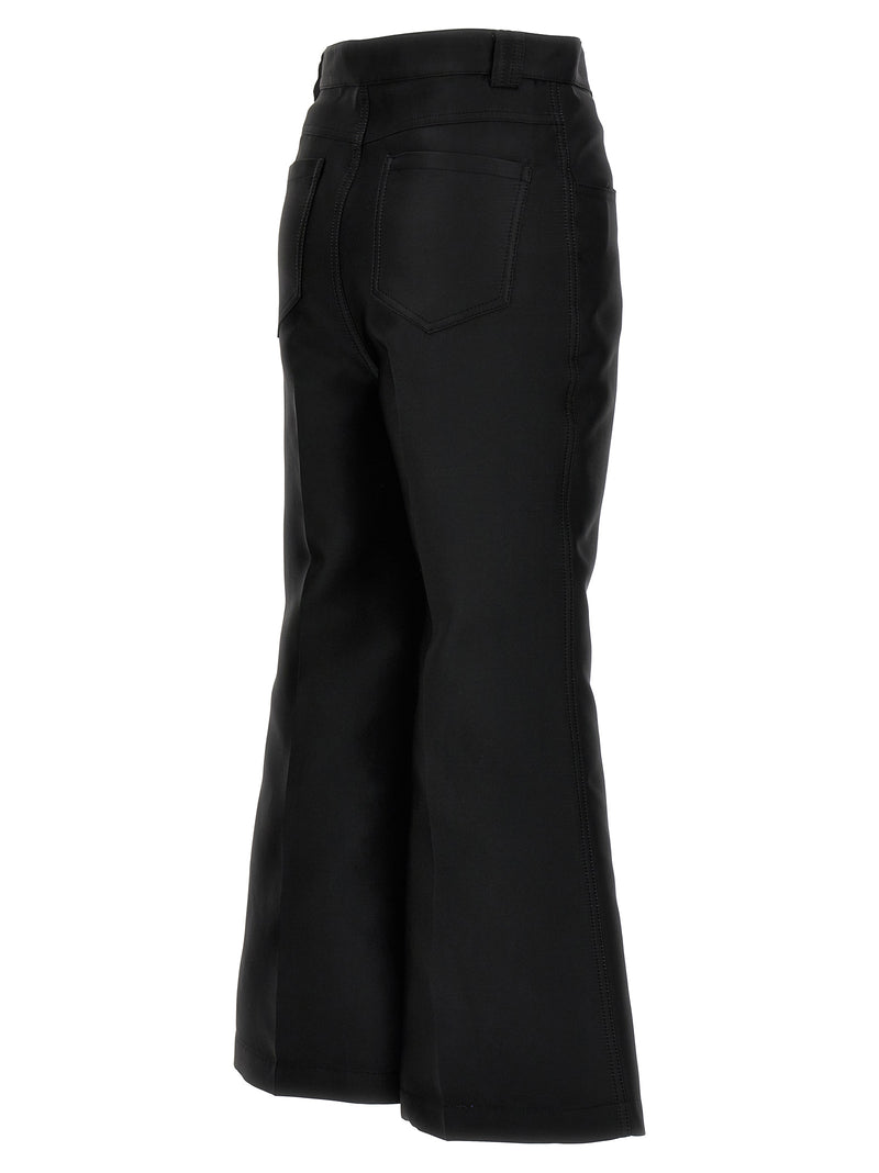 Giambattista Valli Black Silk Blend Flared Pants for Women