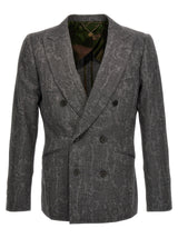MAURIZIO MIRI Gray Wool Blazer for Men