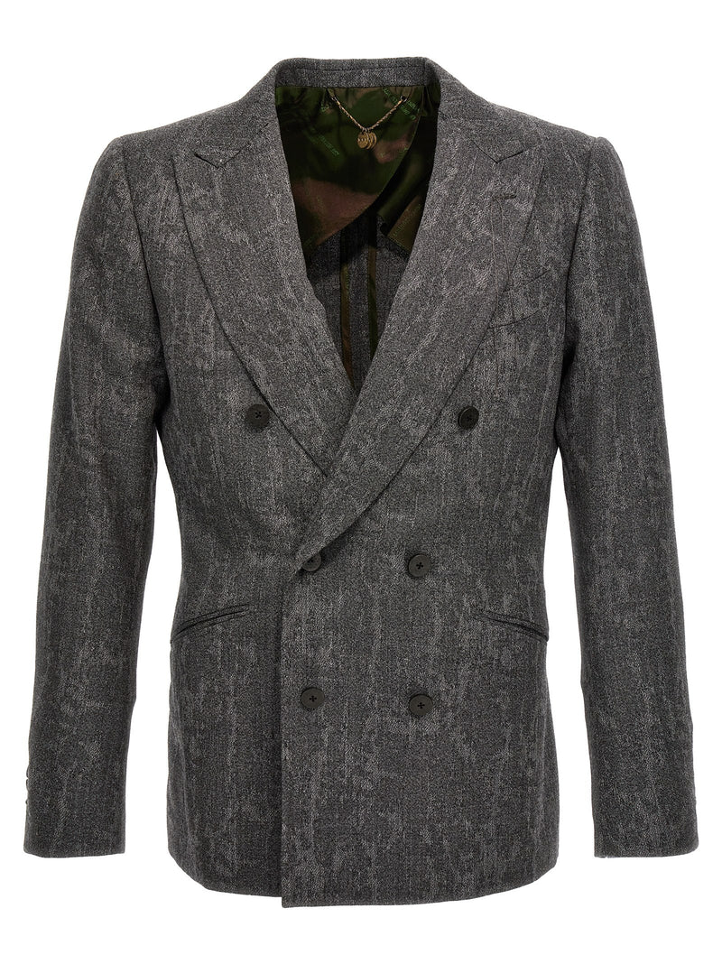 MAURIZIO MIRI Gray Wool Blazer for Men
