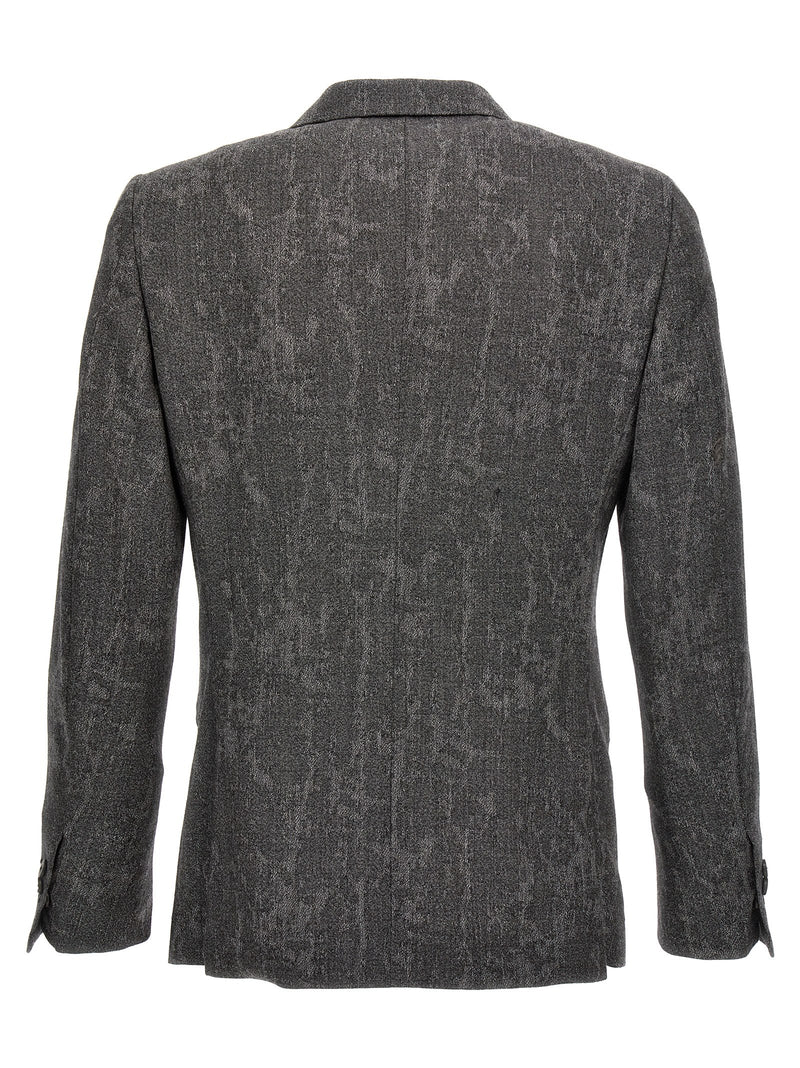 MAURIZIO MIRI Gray Wool Blazer for Men