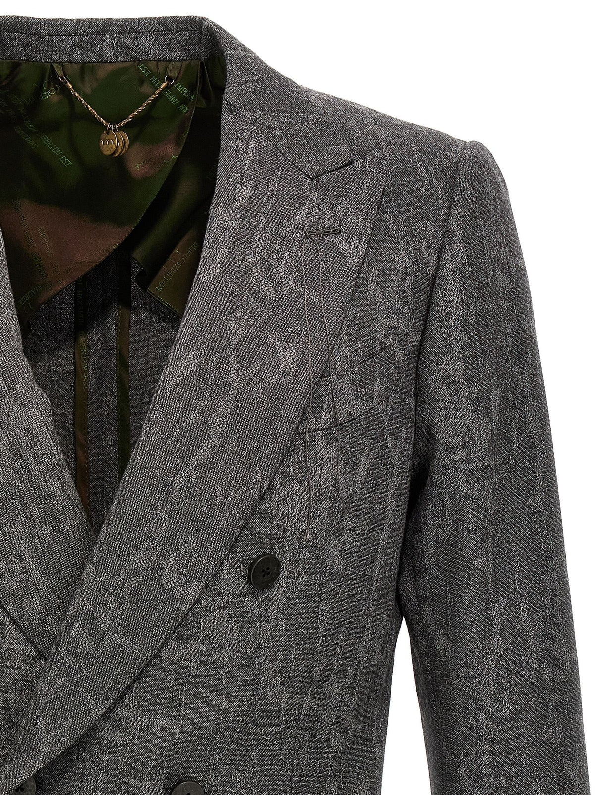 MAURIZIO MIRI Gray Wool Blazer for Men