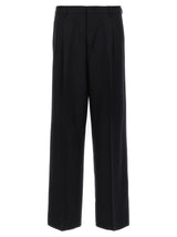 CELLAR DOOR Jona P Black Virgin Wool Dress Pants