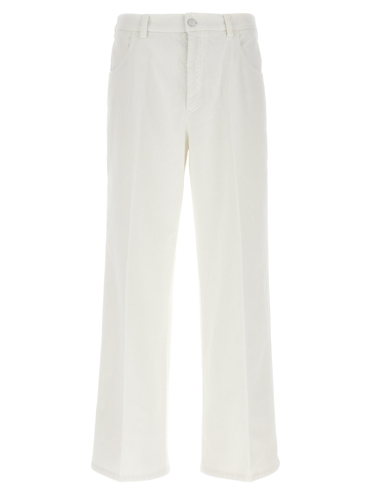CELLAR DOOR Thelma White Cotton Casual Pants