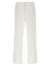 CELLAR DOOR Thelma White Cotton Casual Pants