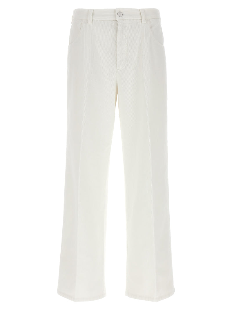 CELLAR DOOR Thelma White Cotton Casual Pants