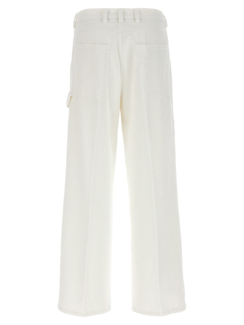CELLAR DOOR Thelma White Cotton Casual Pants