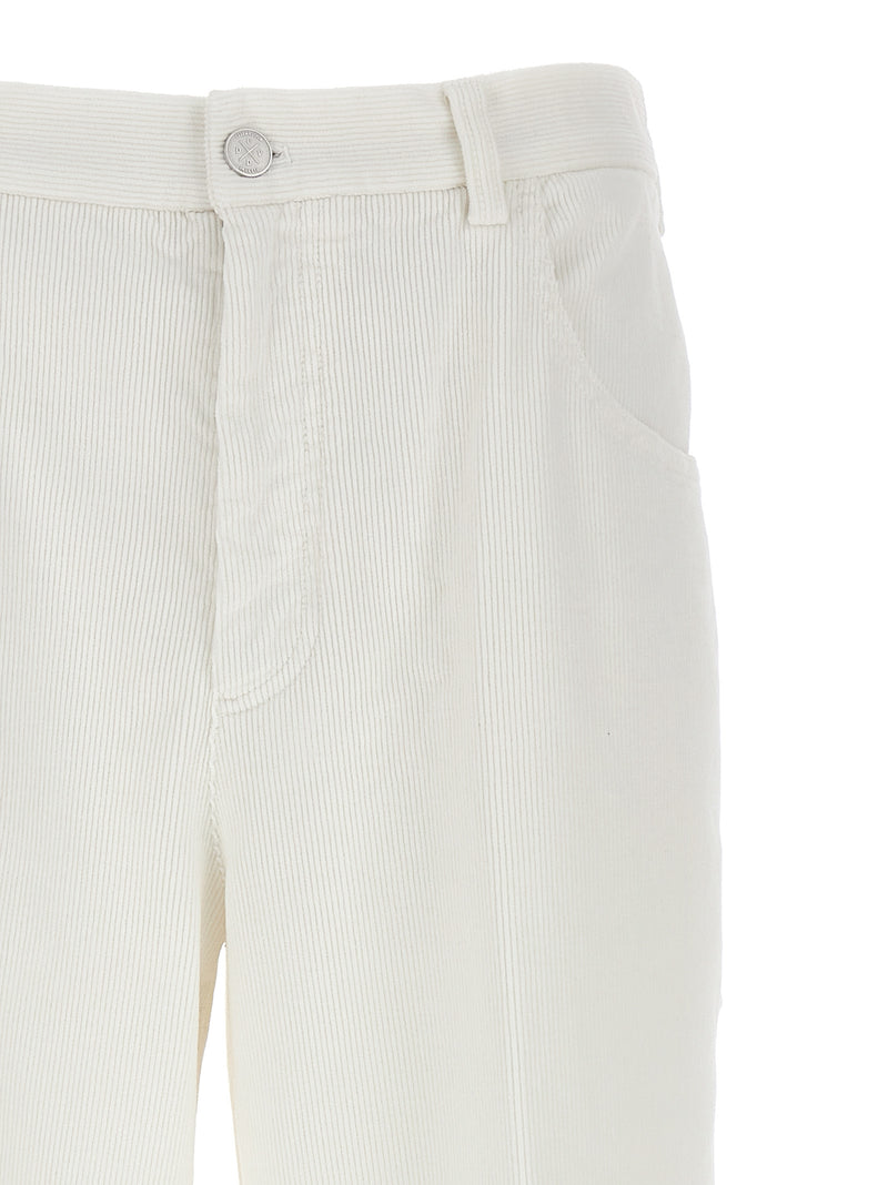 CELLAR DOOR Thelma White Cotton Casual Pants