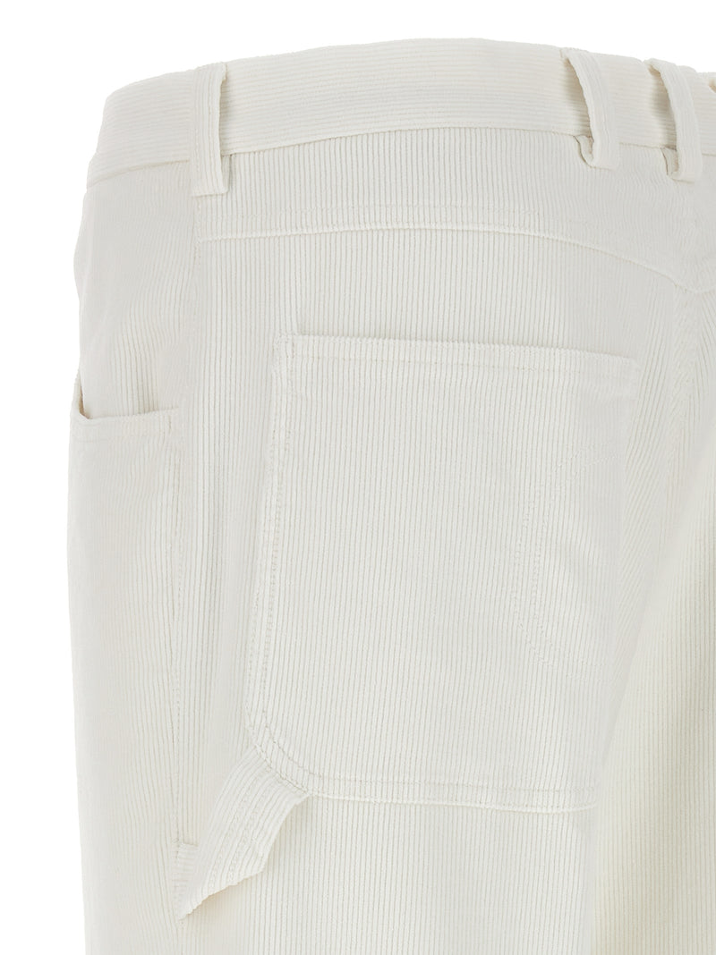 CELLAR DOOR Thelma White Cotton Casual Pants