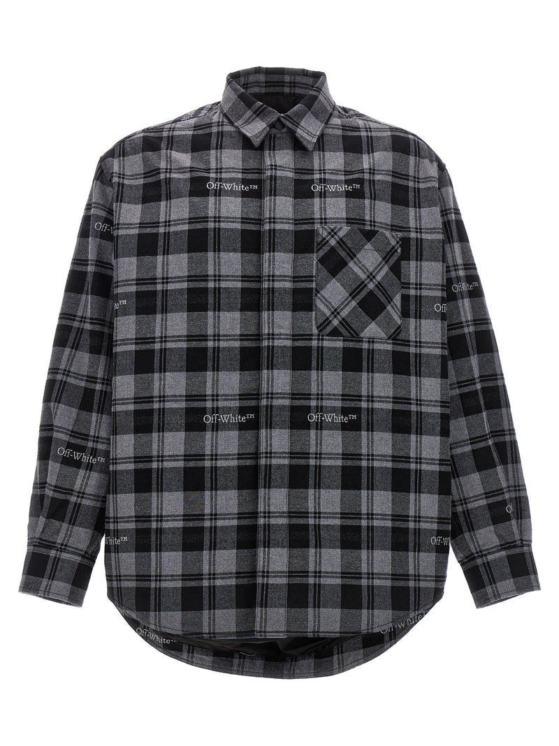 Off-White Gray Cotton Shell Jacket