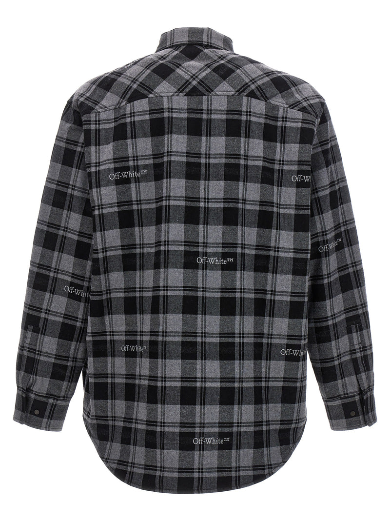 Off-White Gray Cotton Shell Jacket