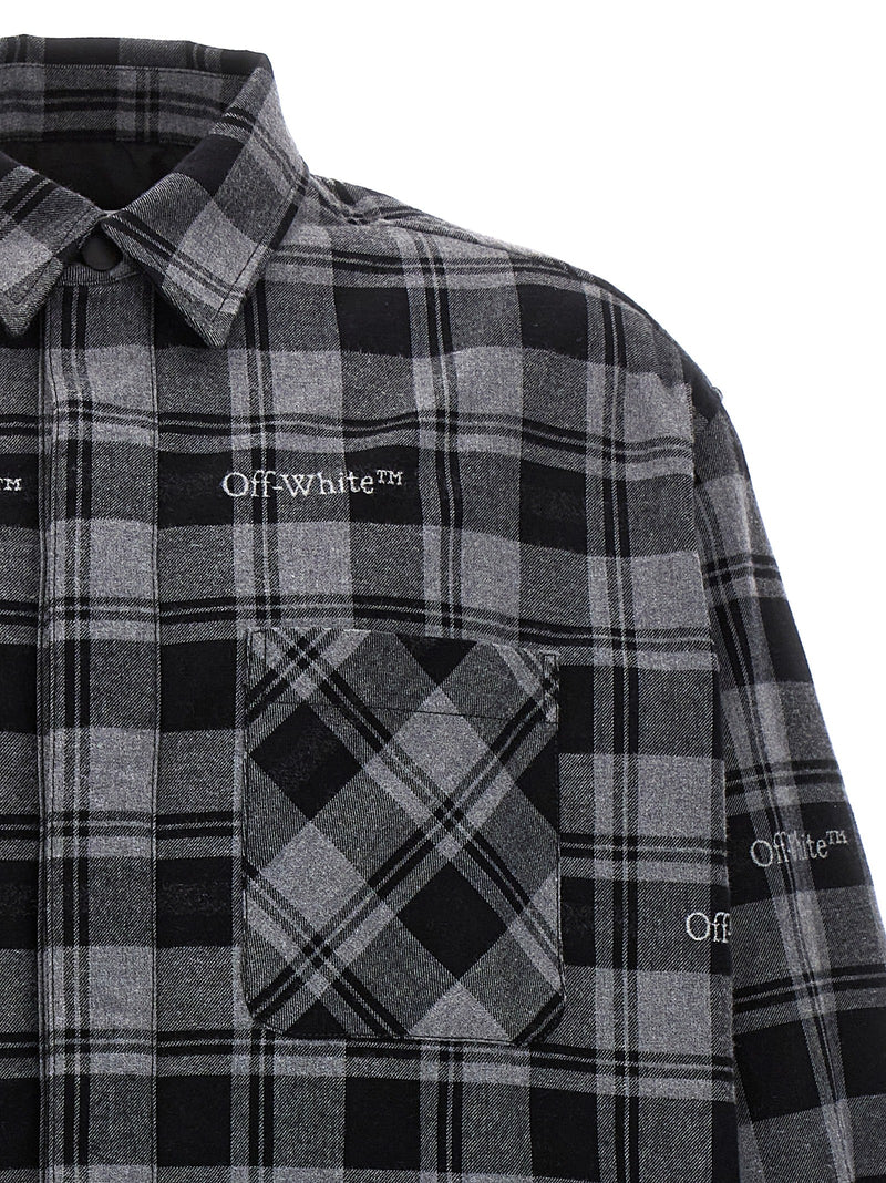 Off-White Gray Cotton Shell Jacket