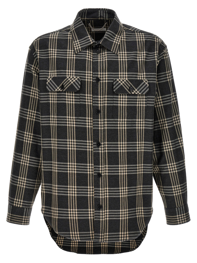 1989 Studio Gray Cotton Blouse - Trendy Check Print Shirt