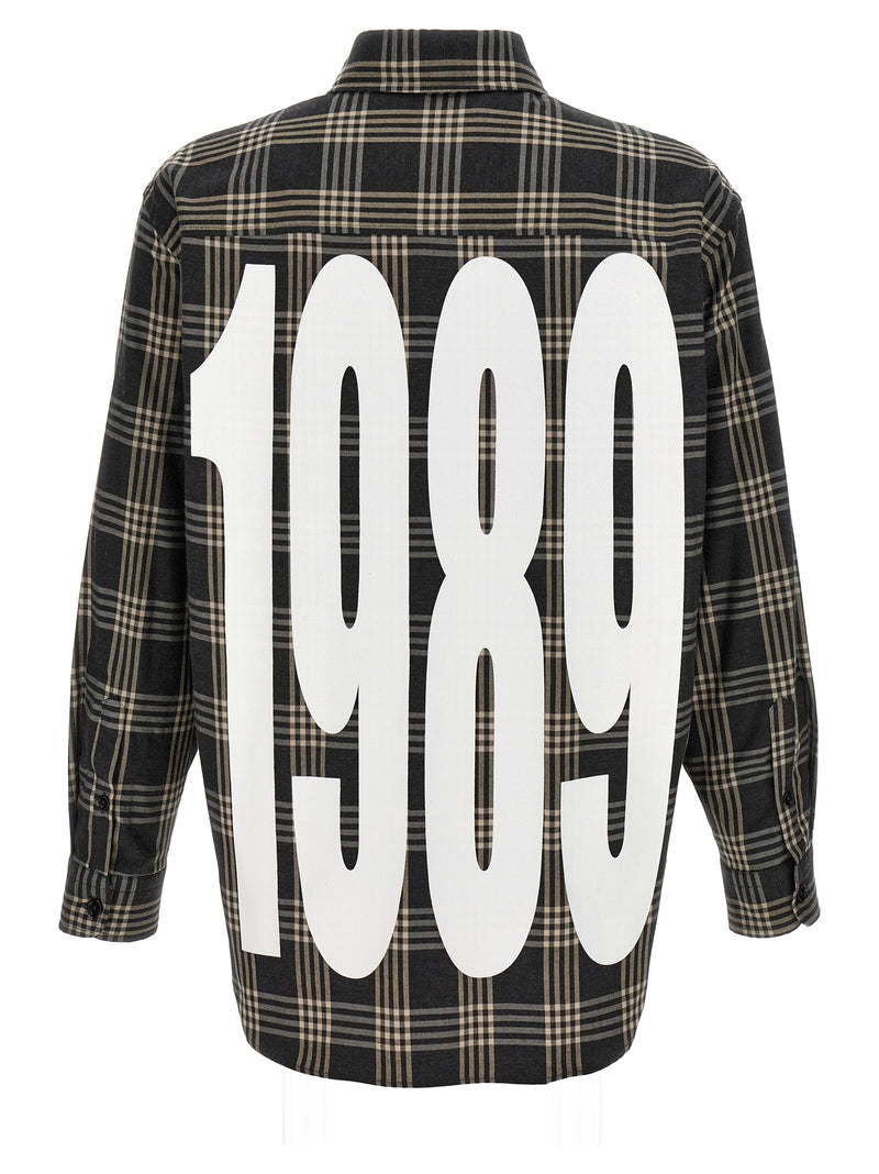 1989 Studio Gray Cotton Blouse - Trendy Check Print Shirt
