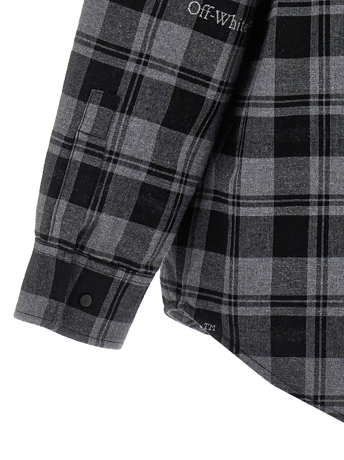 Off-White Gray Cotton Shell Jacket - Urban Style & Comfort