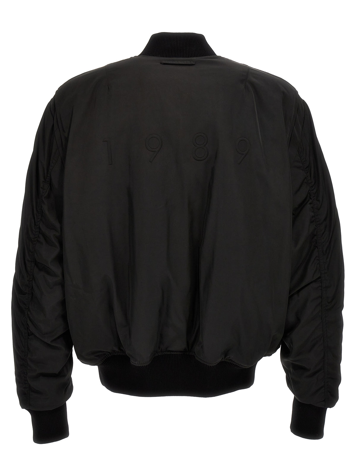 1989 Studio Black Polyester Bomber Jacket - Stylish & Durable