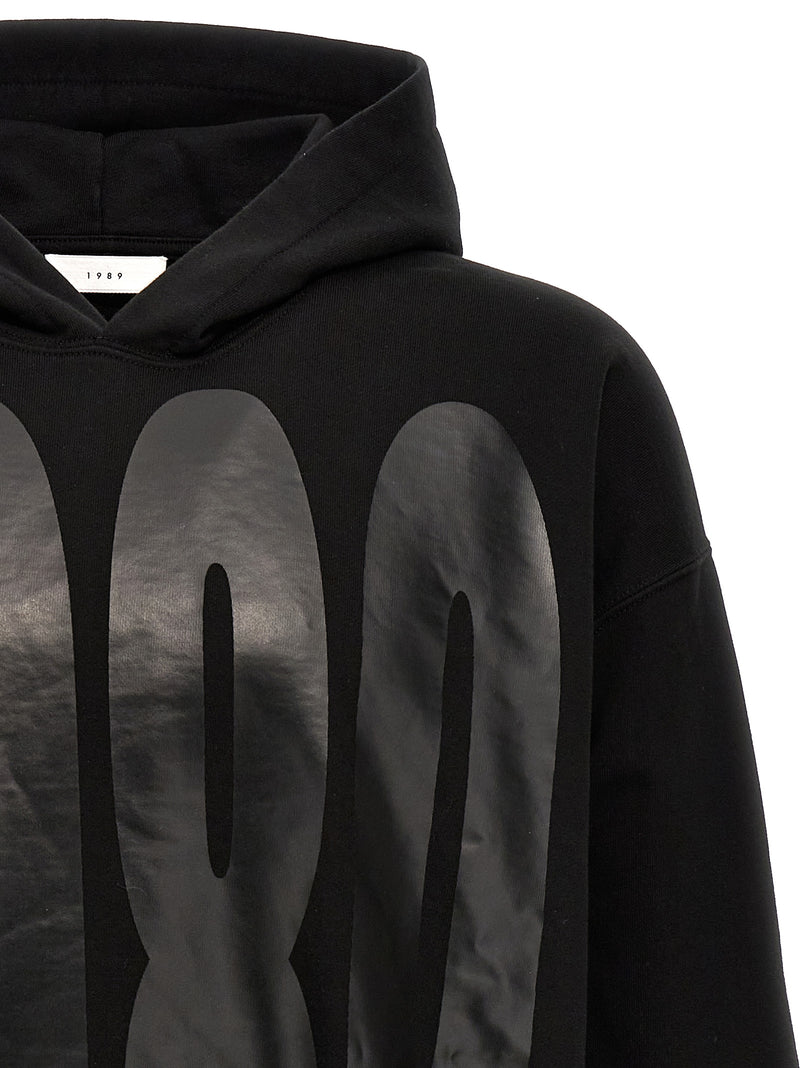 1989 Studio Black Cotton Sweatshirt - Faded Logo