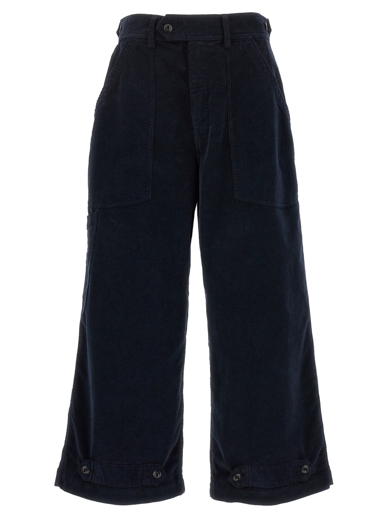 CELLAR DOOR Paola Blue Cotton Casual Pants