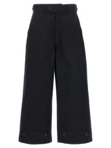 CELLAR DOOR Paola Black Cotton Casual Pants