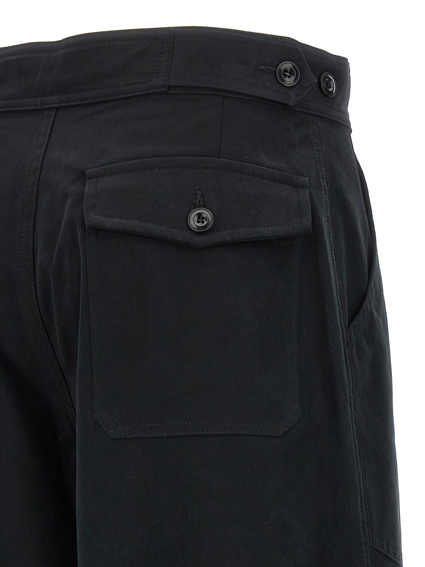 CELLAR DOOR Black Cotton Casual Pants