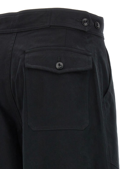 CELLAR DOOR Black Cotton Casual Pants