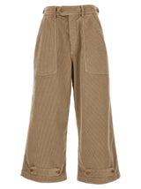 CELLAR DOOR Paola Beige Cotton Casual Pants