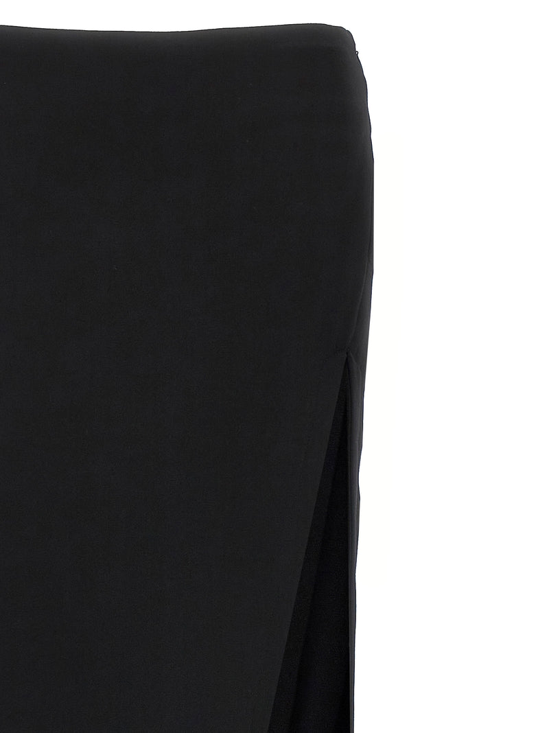 Ann Demeulemeester 'Janita' Black Lamb Leather Mini Skirt