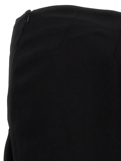 Ann Demeulemeester Black Lamb Leather Mini Skirt