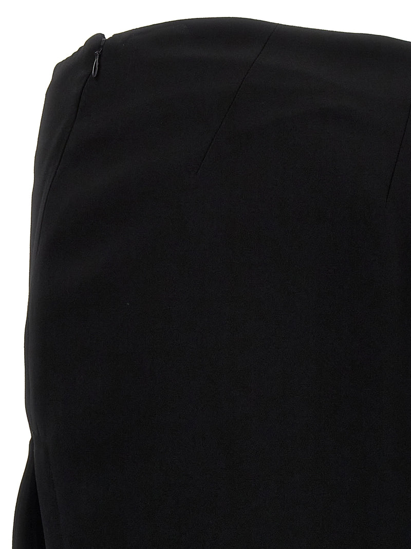 Ann Demeulemeester 'Janita' Black Lamb Leather Mini Skirt
