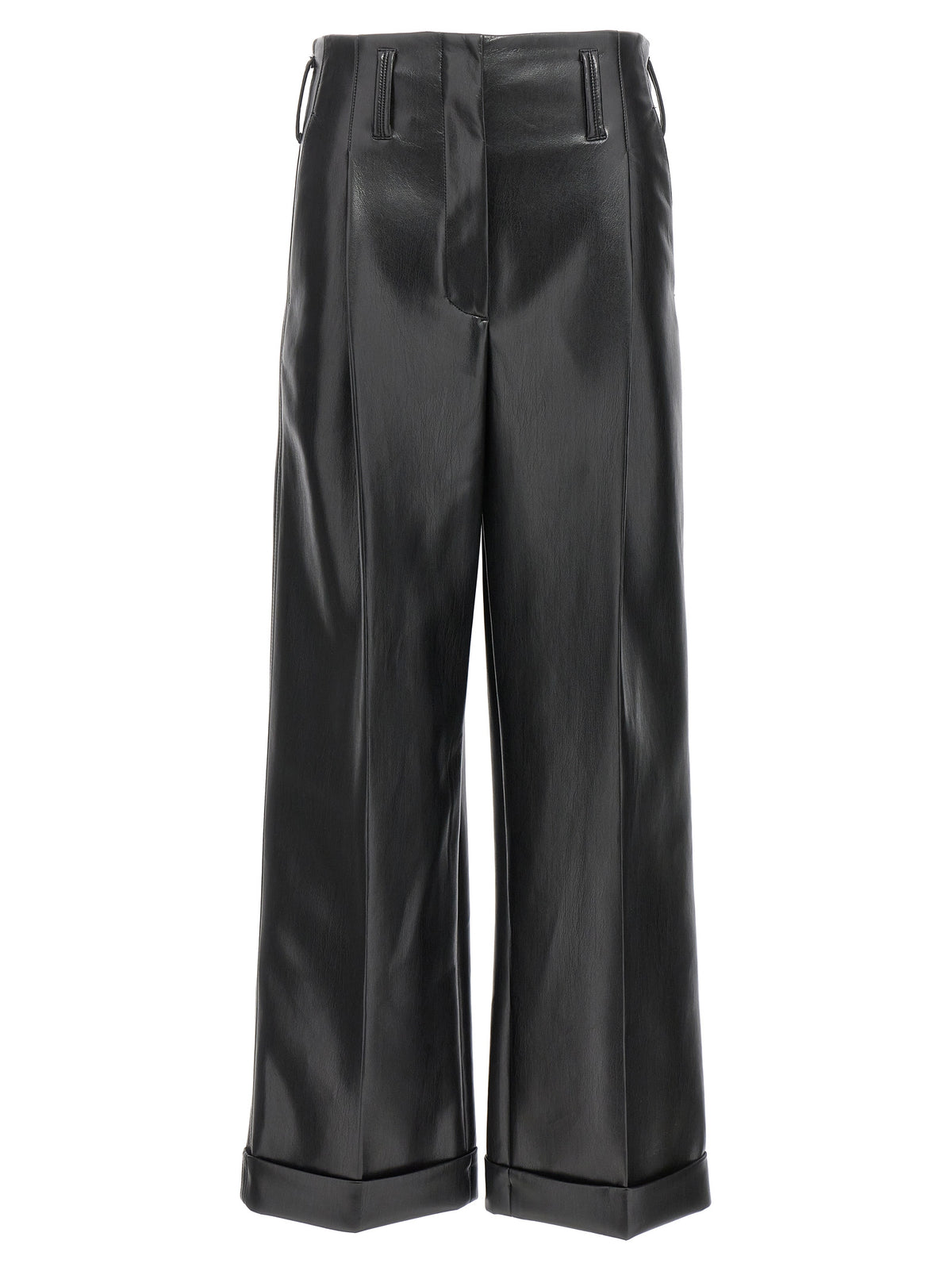Philosophy Black Faux Leather Casual Pants