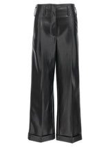 Philosophy Black Faux Leather Casual Pants