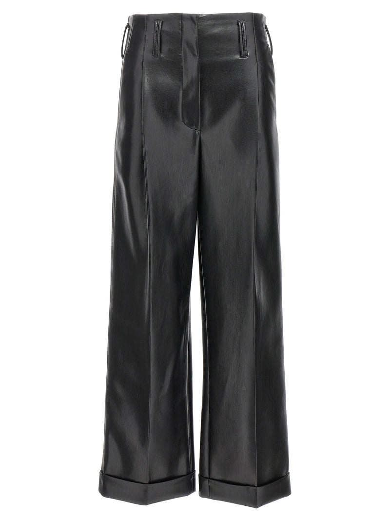 Philosophy Black Faux Leather Casual Pants