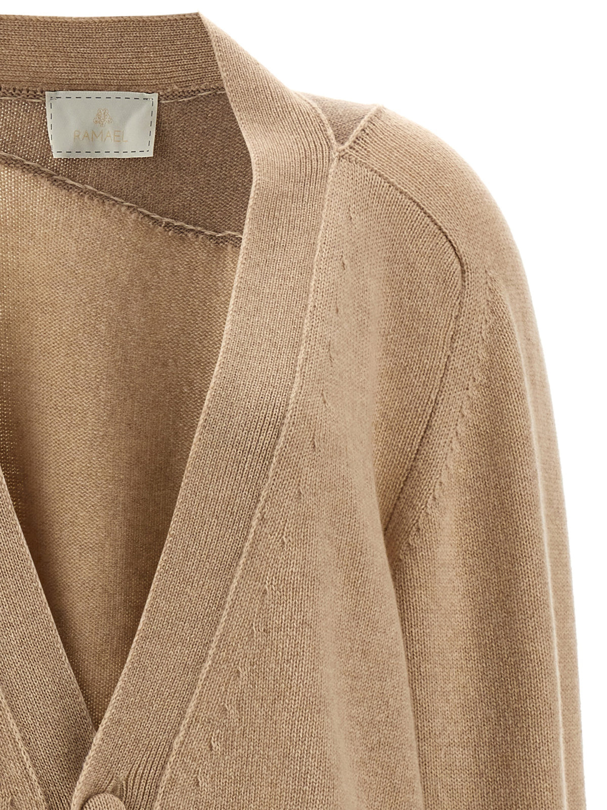 RAMAEL Beige Cashmere Cardigan - Luxurious Comfort