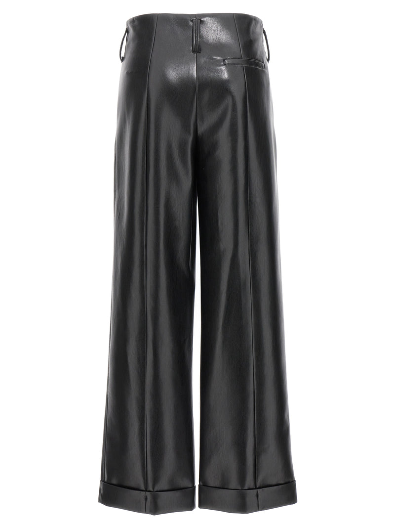 Philosophy Black Faux Leather Casual Pants