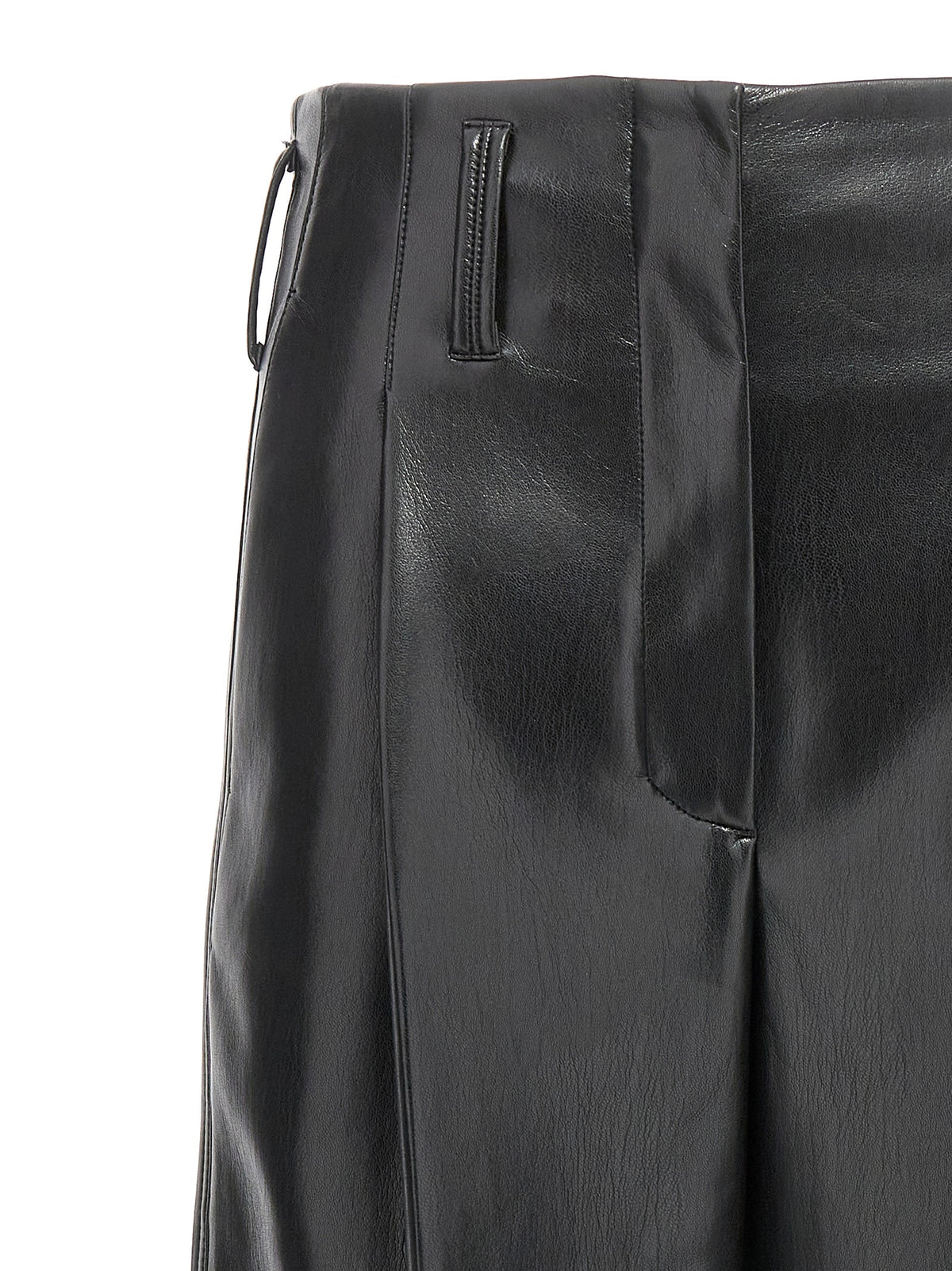 Philosophy Black Faux Leather Casual Pants