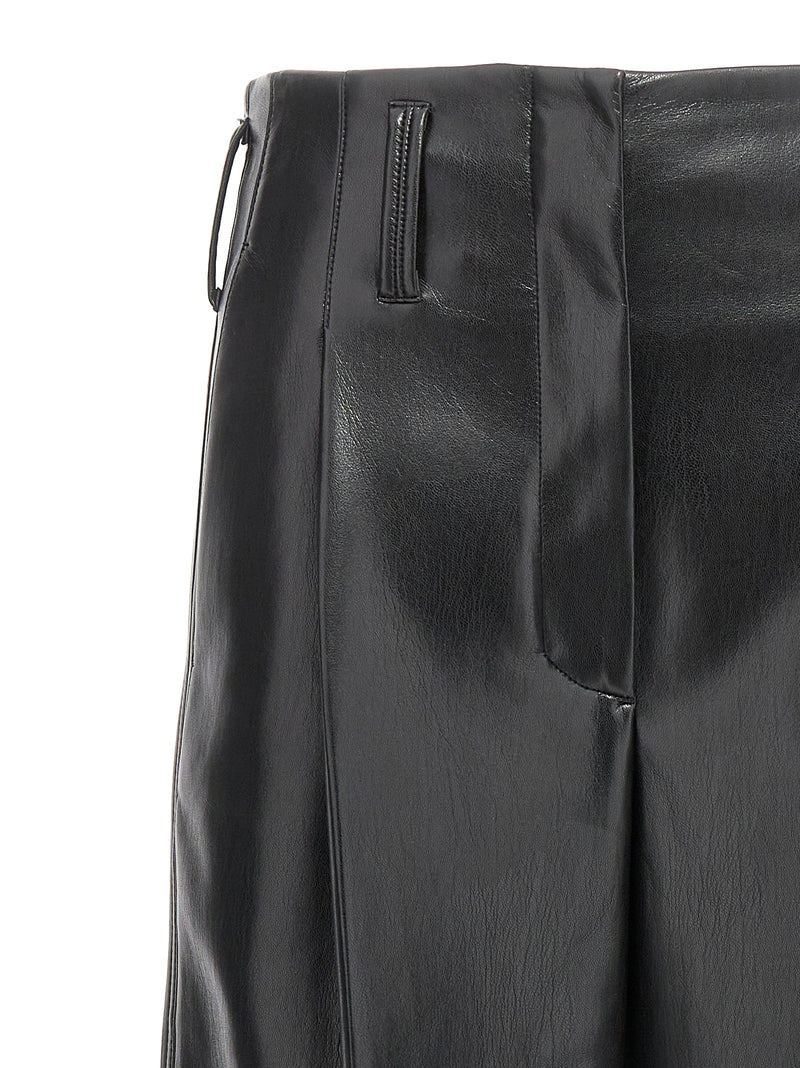 Philosophy Black Faux Leather Casual Pants