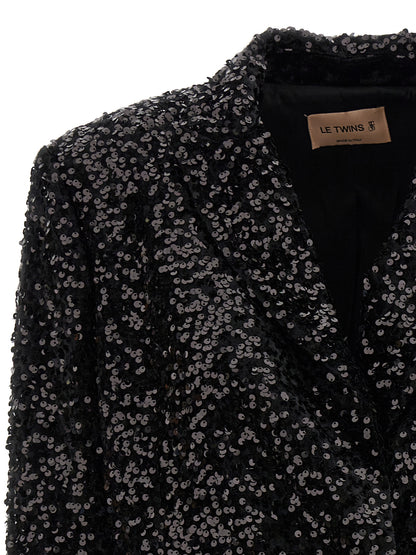 LE TWINS Black Polyester Blazer