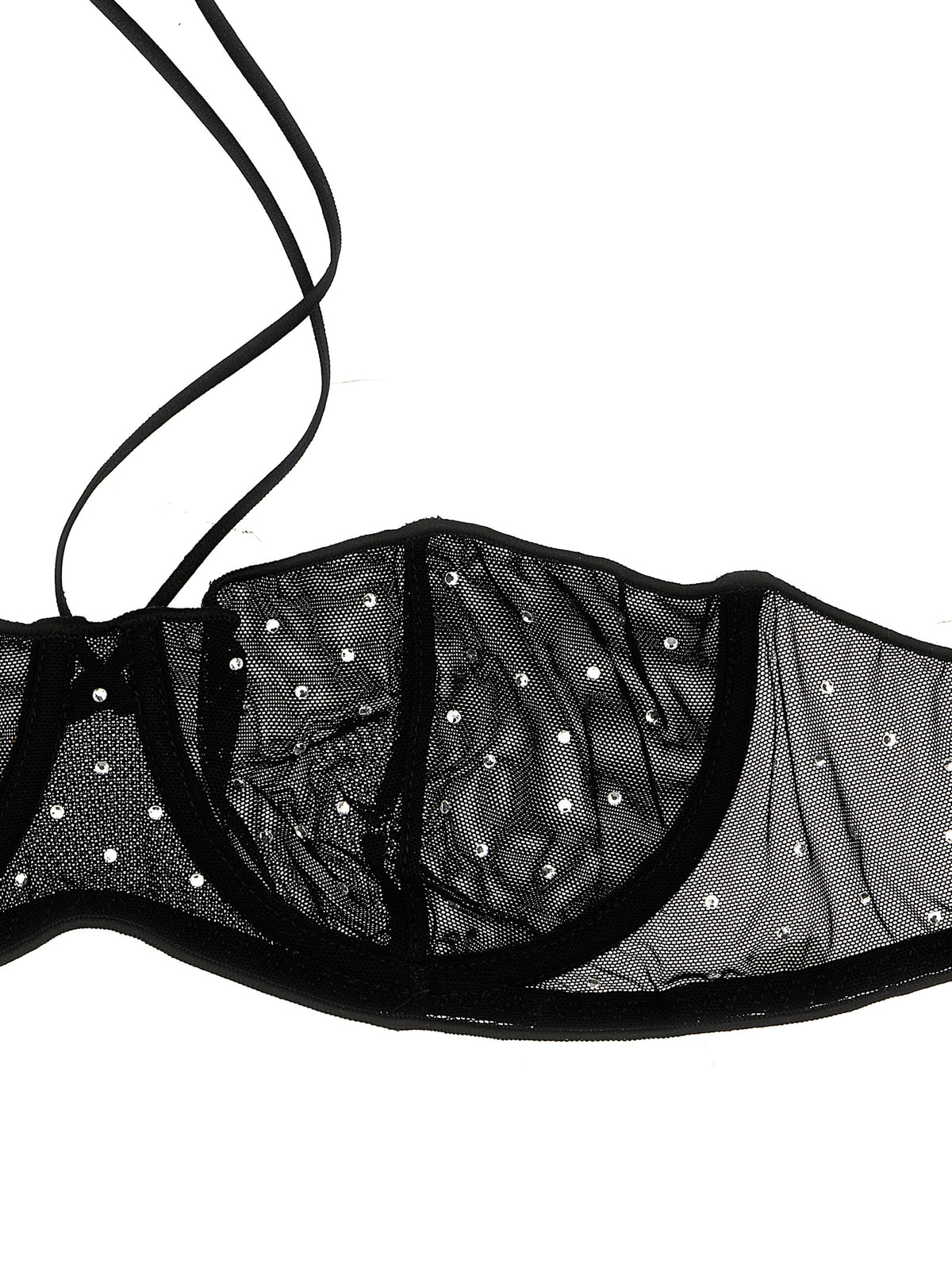 Oséree Gem Necklace Black Polyamide Lingerie Set