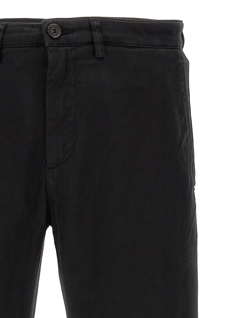 Department 5 Mike Black Cotton Casual Pants