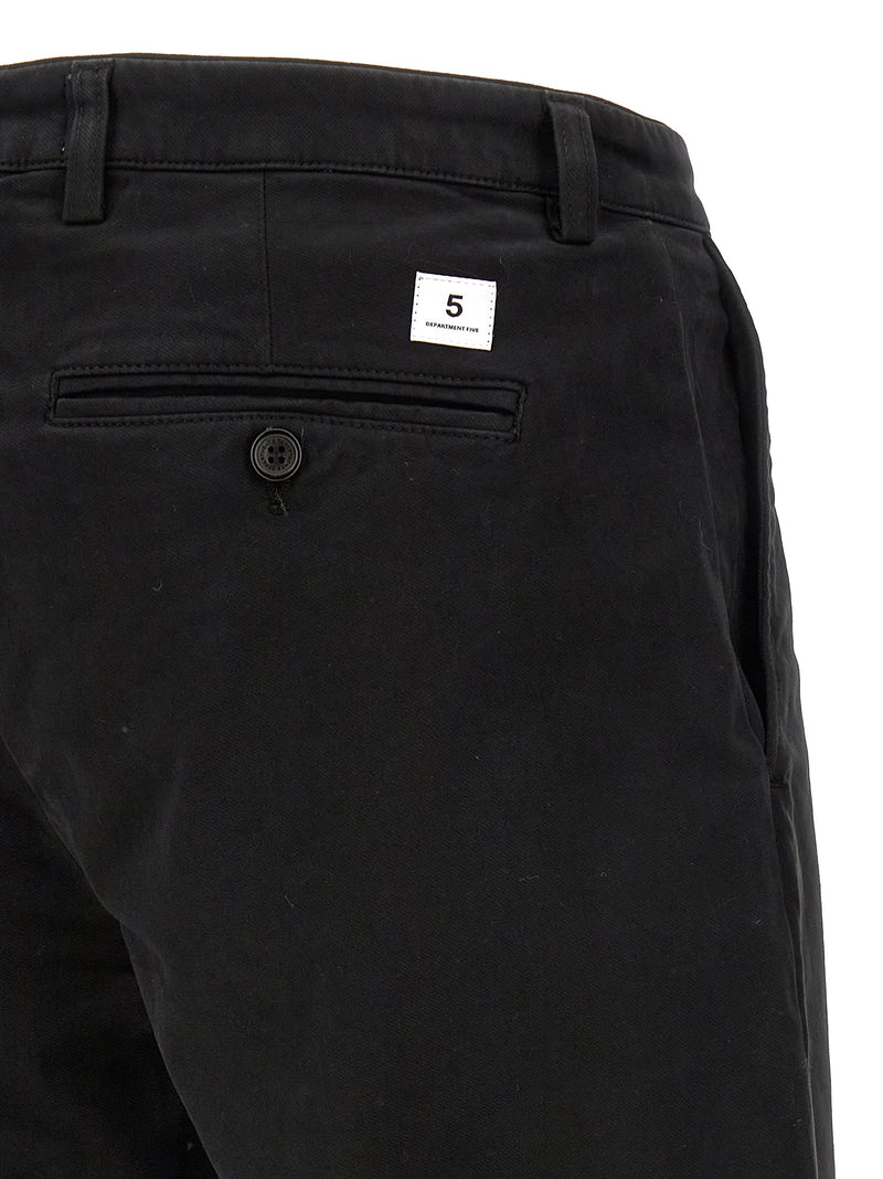 Department 5 Mike Black Cotton Casual Pants