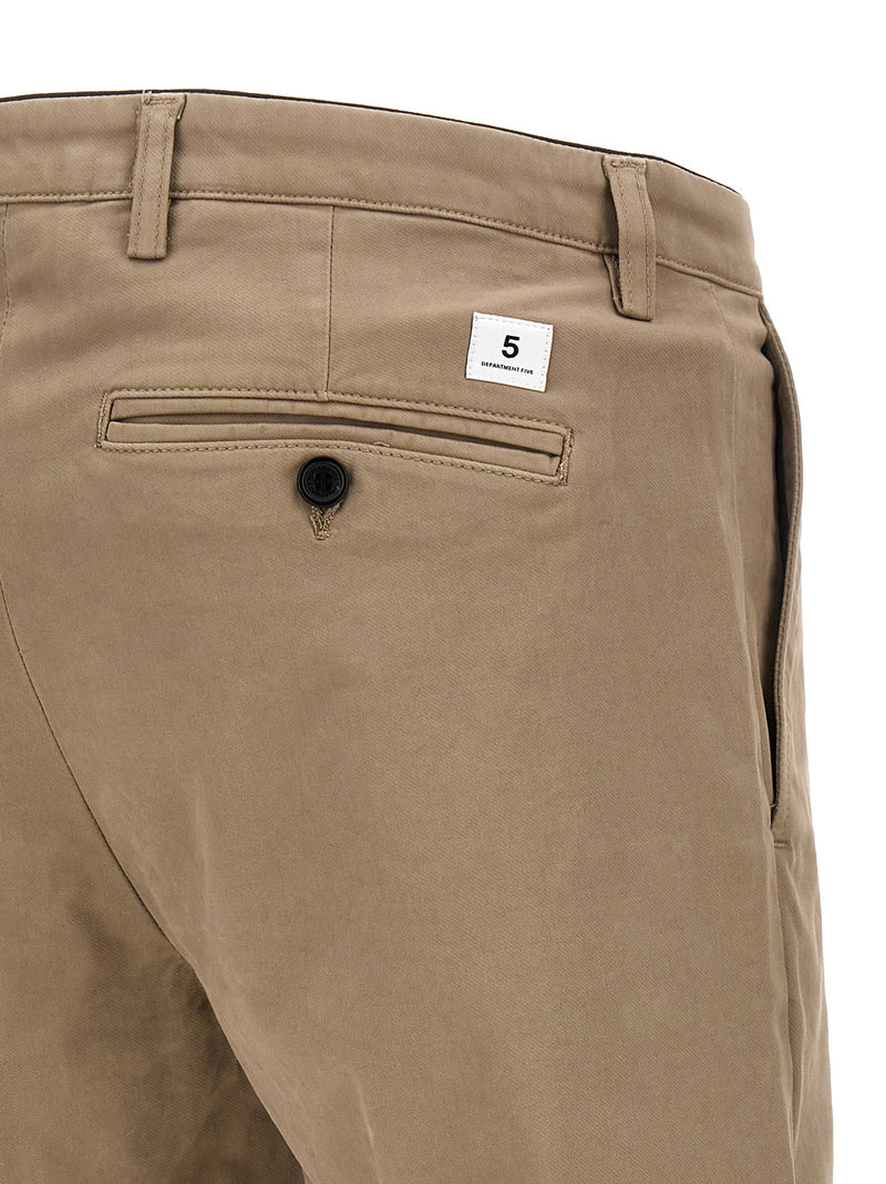 Department 5 Mike Beige Cotton Casual Pants for Men