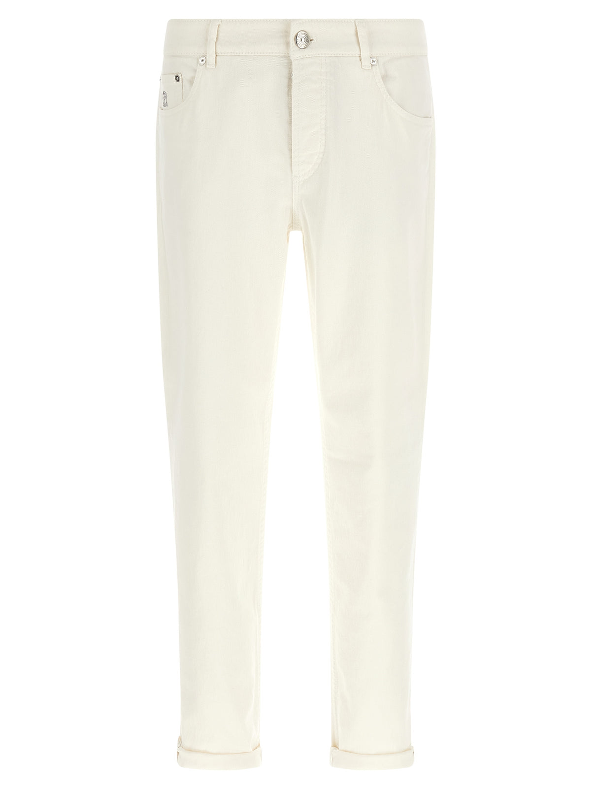 Brunello Cucinelli White Cotton Jeans Denim for Men
