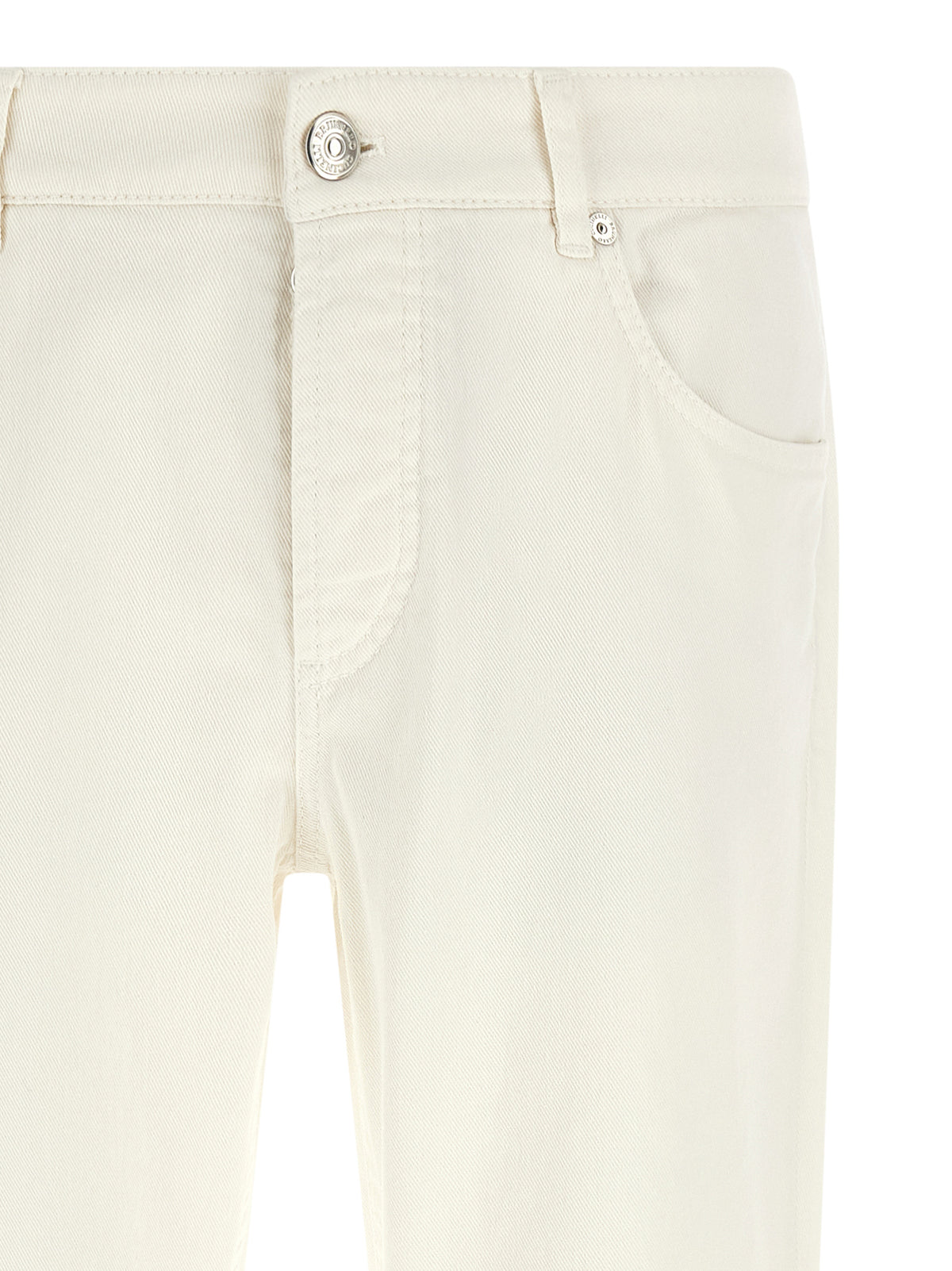 Brunello Cucinelli White Cotton Jeans Denim for Men