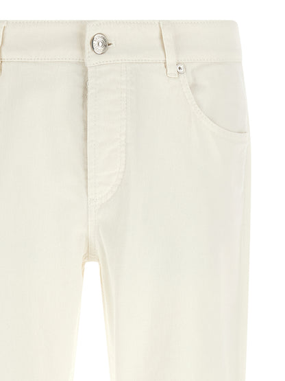 Brunello Cucinelli White Cotton Jeans Denim