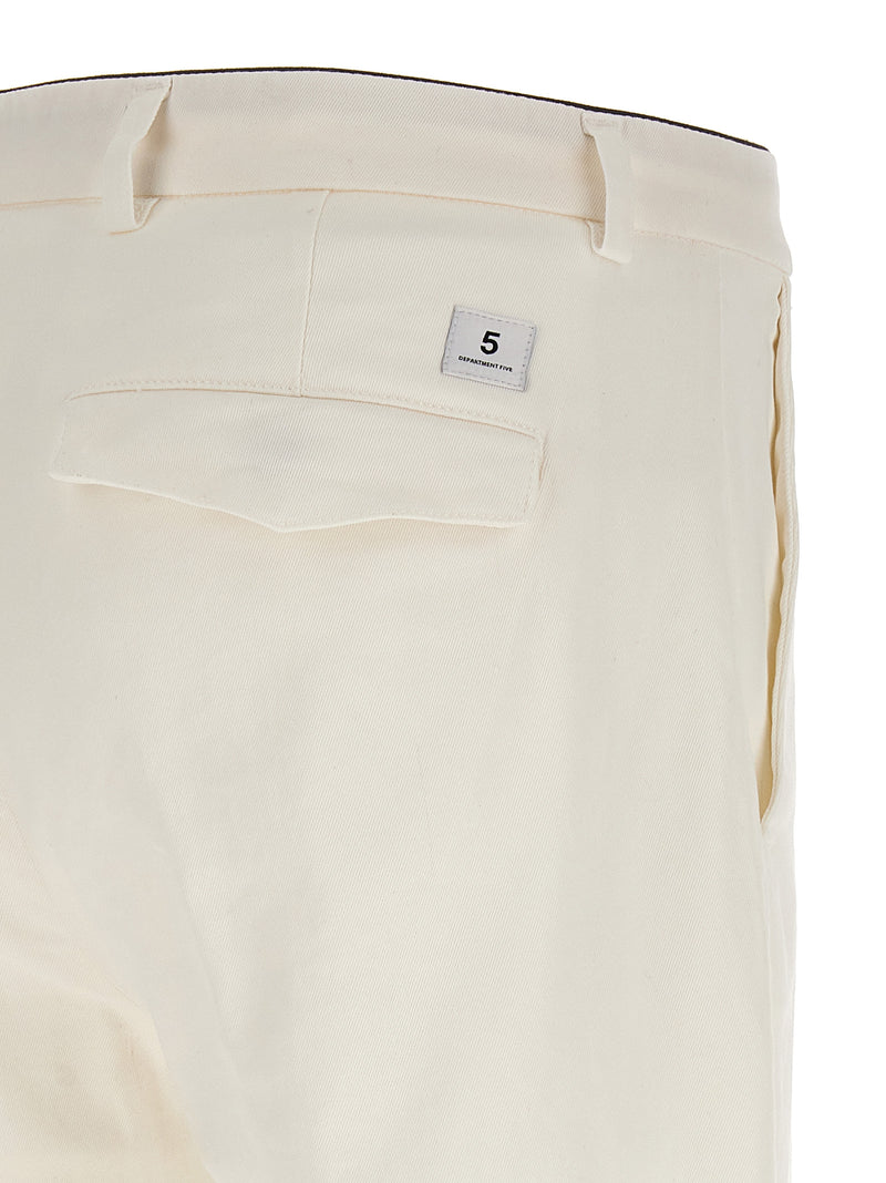 Department 5 'Prince' White Cotton Pants for Men