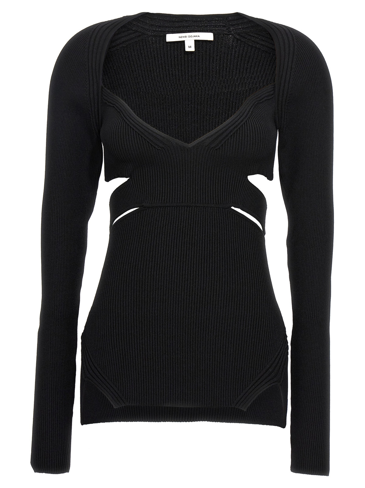 Nensi Dojaka Black Viscose Cardigan - Modern Elegance